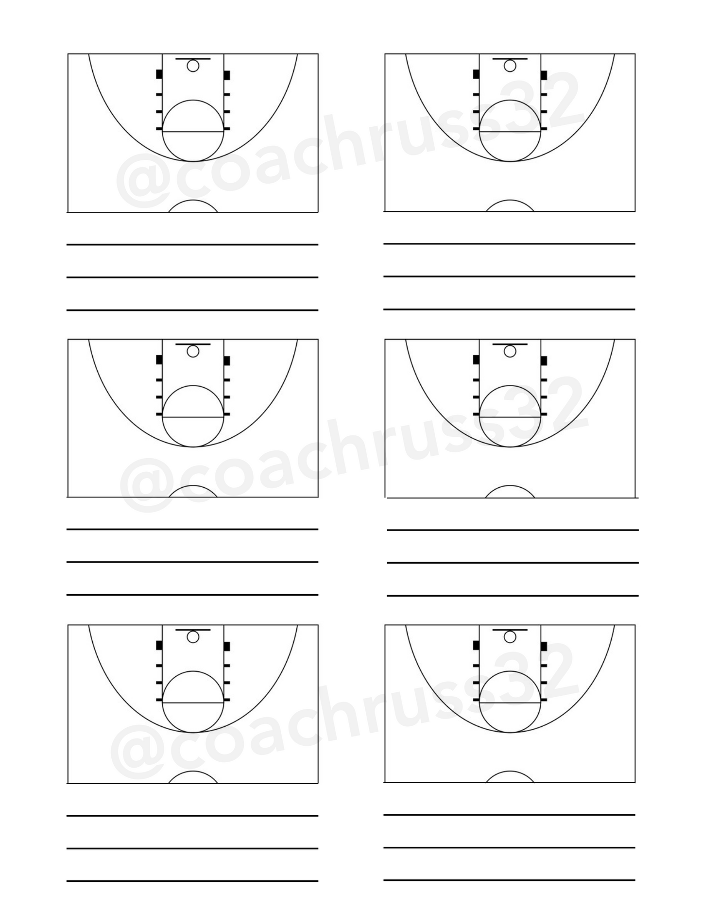 Half & Full Court Play Mapping (.pdf .jpeg .png)